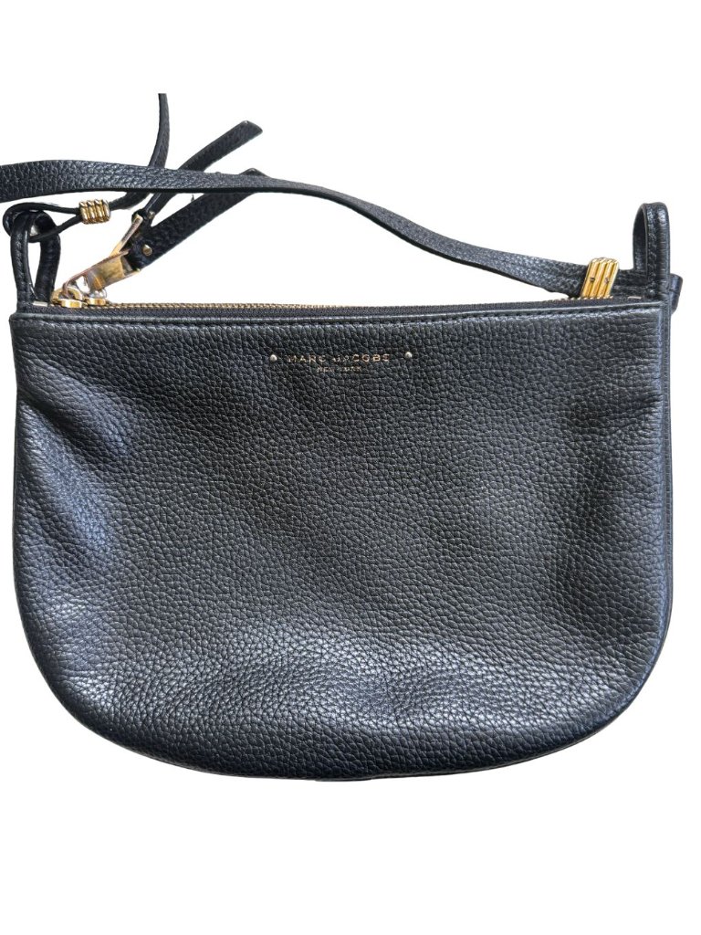 Marc Jacobs New York Pebbled Leather Double Zip Crossbody Bag Black